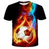 Maglietta con stampa 3D di calcio Kawaii Maglietta per bambini Girocollo Moda estiva Maglietta per ragazzo Ragazza Sport allentata unisex Magliette per abbigliamento per bambini