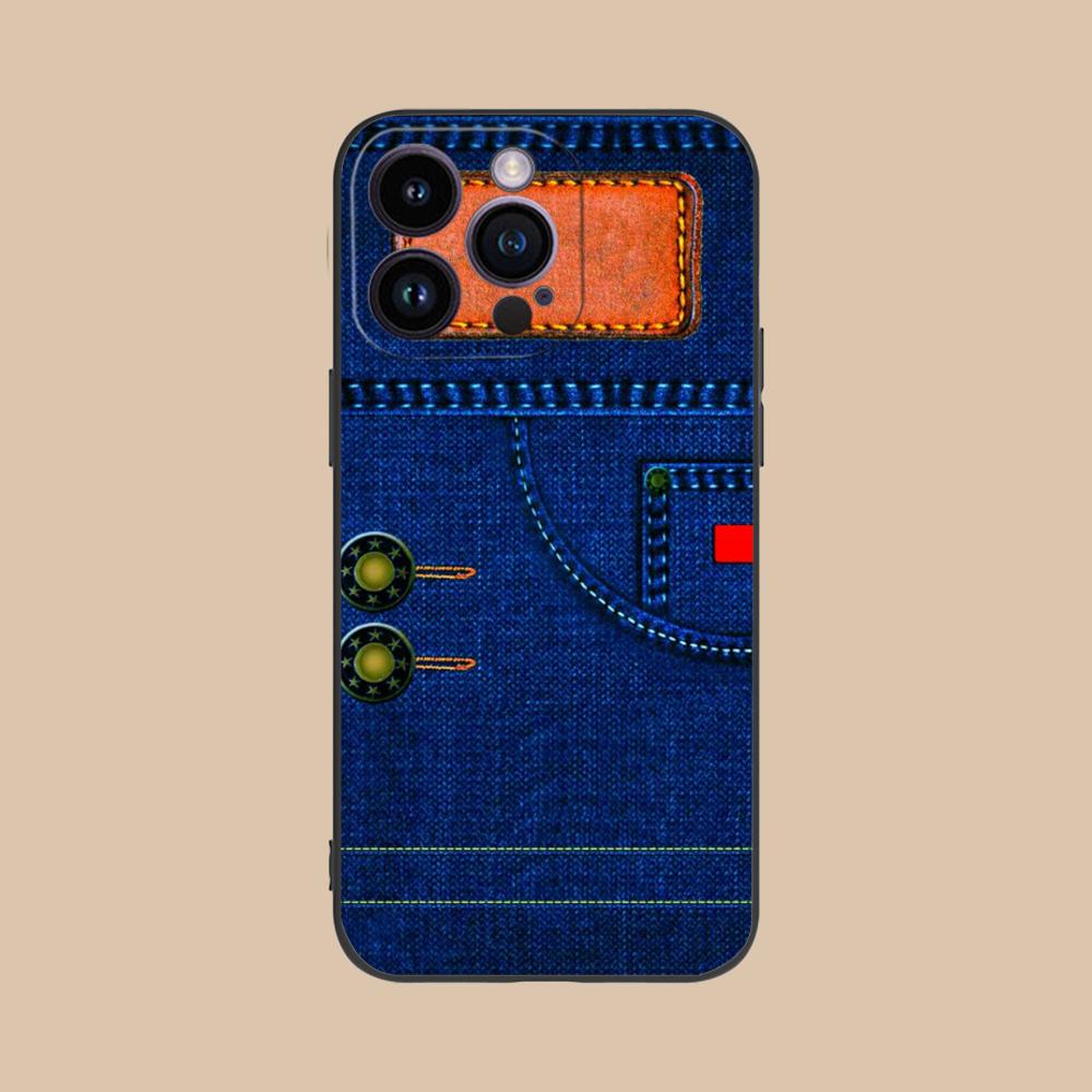 Jeans Texture Mobile Phone Case for iPhone 17 16 15 14 13 12 11 X XR XS 8 7 Air Pro Max Plus Mini Colorful Cover Cover Pretty