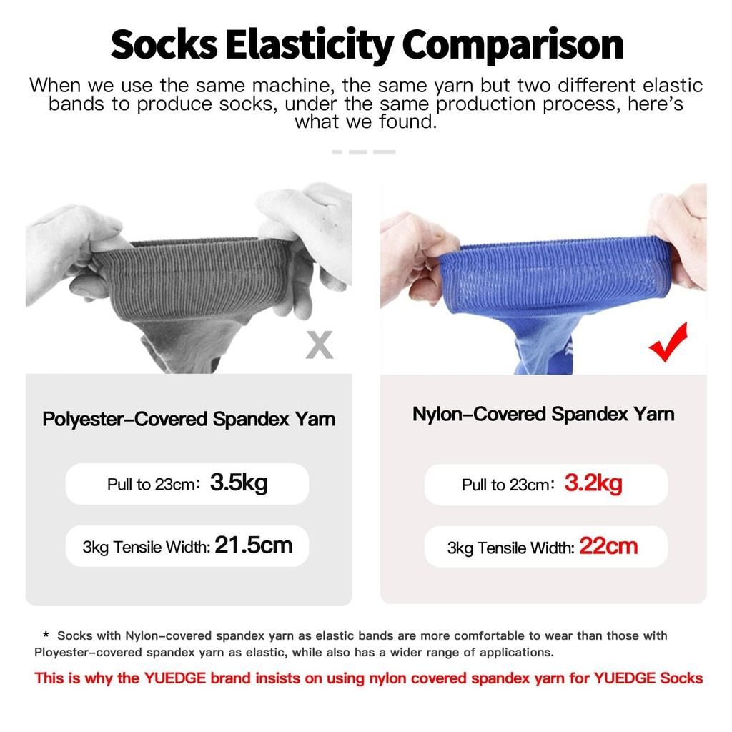 YUEDGE Sports Thick Winter Socks for Boots and Mountain Sizes 5 Pairs Women's Socks, Hiking/Trekking Socks, Sweat-Absorbent, Odor-Resistant, Cotton,