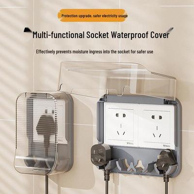 Waterproof Bathroom Power Outlet Cover - Adhesive Type