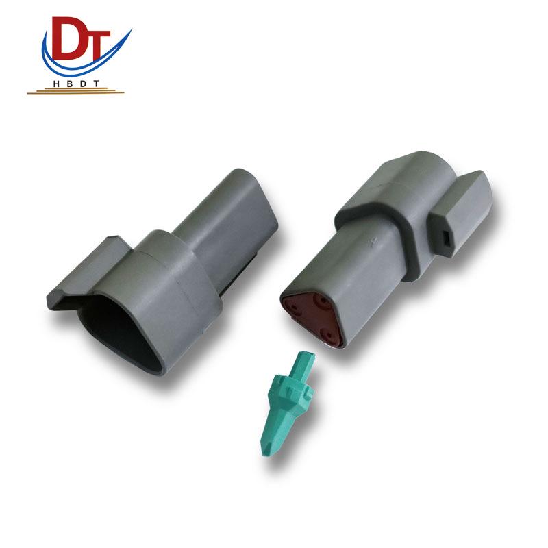3-Pin Automotive Wiring Harness Connector, Waterproof DT04-3P Plastic Housing for New Energy Vehicles DT04-3P Housing
