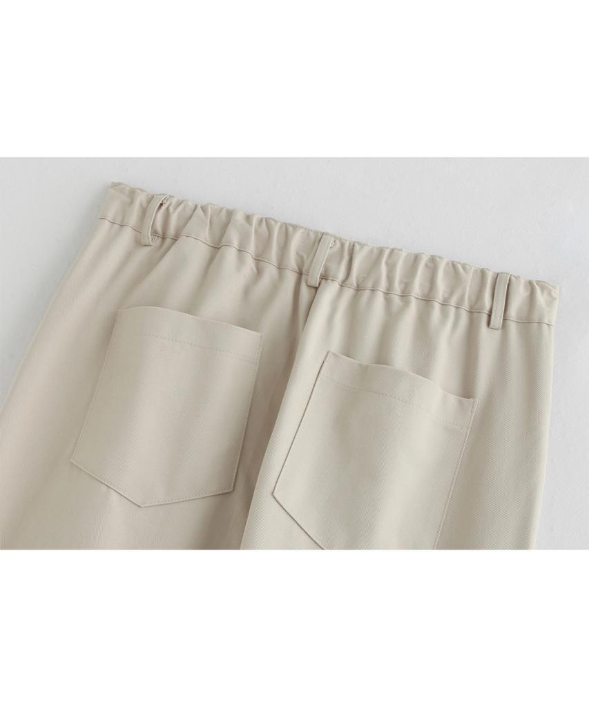 ASHOUR Dart Point Cotton Pants Cream
