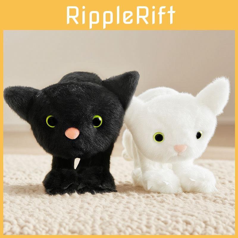 Black White Cat Plush Toy Stuffed Doll Cartoon Room Decoration Cute Kids Gift