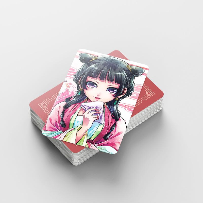 Anime Laser Lomo Cards Cartoon Character Holographic Photocard Kawaii Stationery Gift
