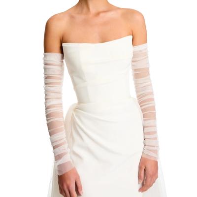 Sheer Bride Gloves Wedding Gloves Elbow Length Fingerless Removable Sleeves Bachelorette Party Women's Arm Sleeves vm20A