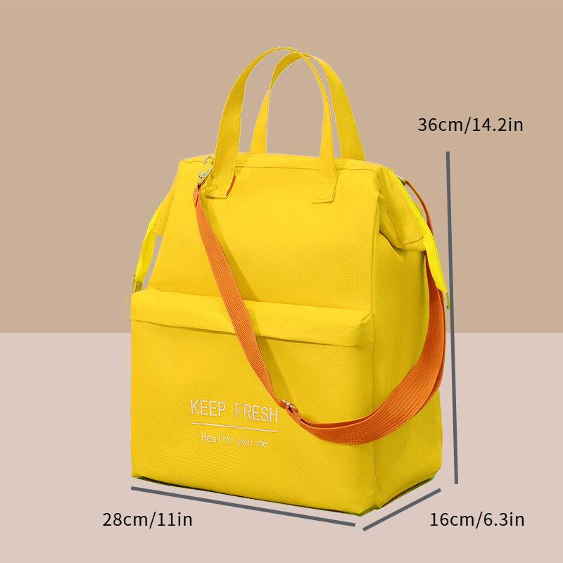 Insulated bag with thick aluminum foil waterproof work belt rice bag large capacity hand-held shoulder strap bag