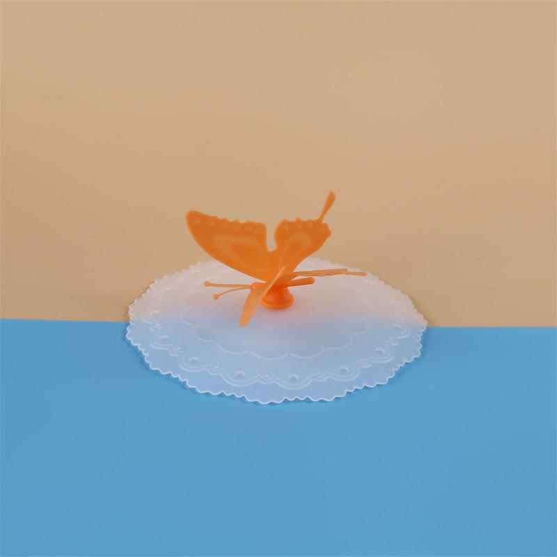 Creative Silicone Butterfly Lid, Transparent Lace Cup Lid, Dust-proof Silicone Lid