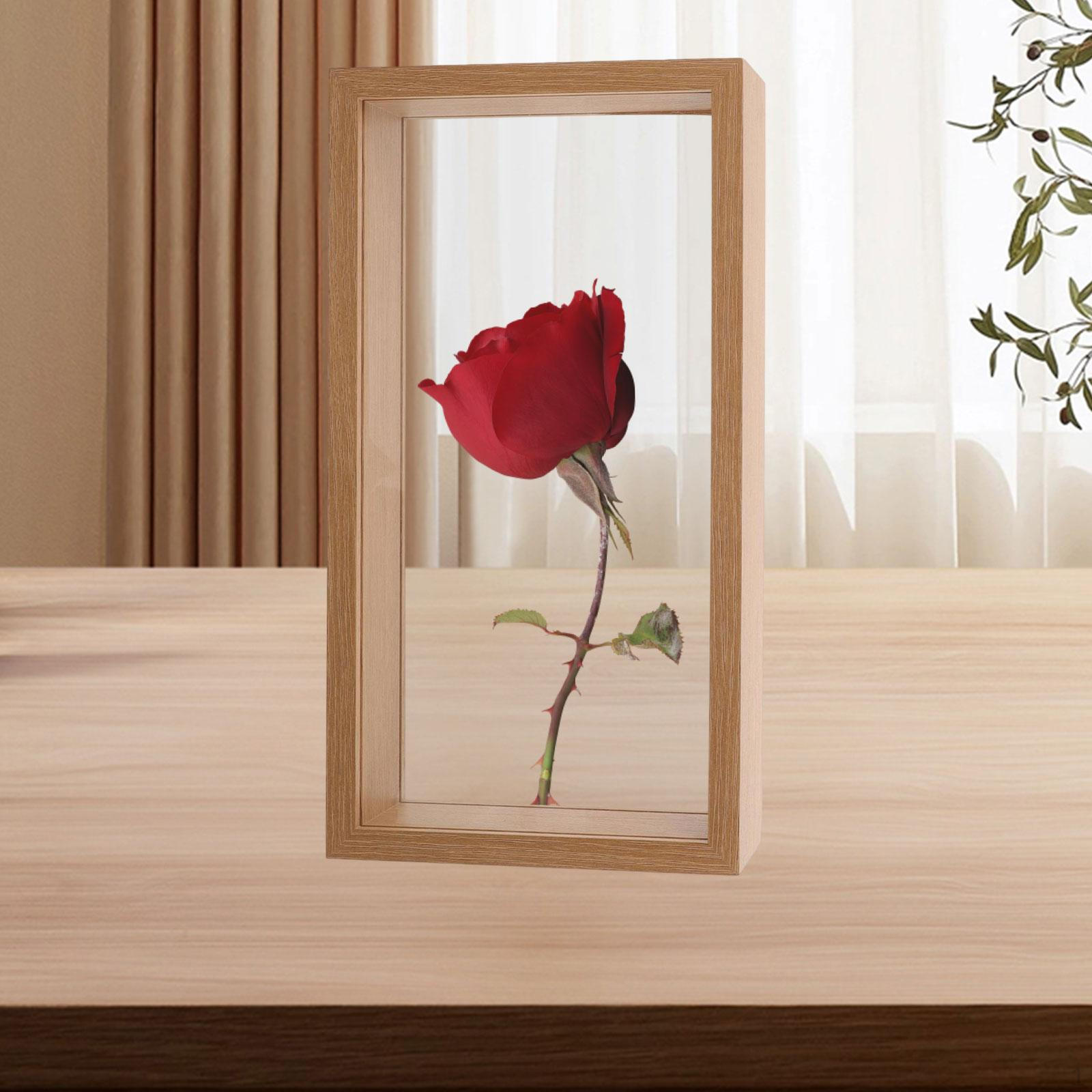 

Теневая рамка 3D фоторамка Букет Значки Свадебный цветок,Прозрачный,Искусство со стеклянной крышкой,Сувенир коричневый