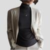 Simple Women's Modal Base Shirt Half-High Neck Pullover Base Shirt Slim-Fit Long Sleeve Stretch T-Shirt