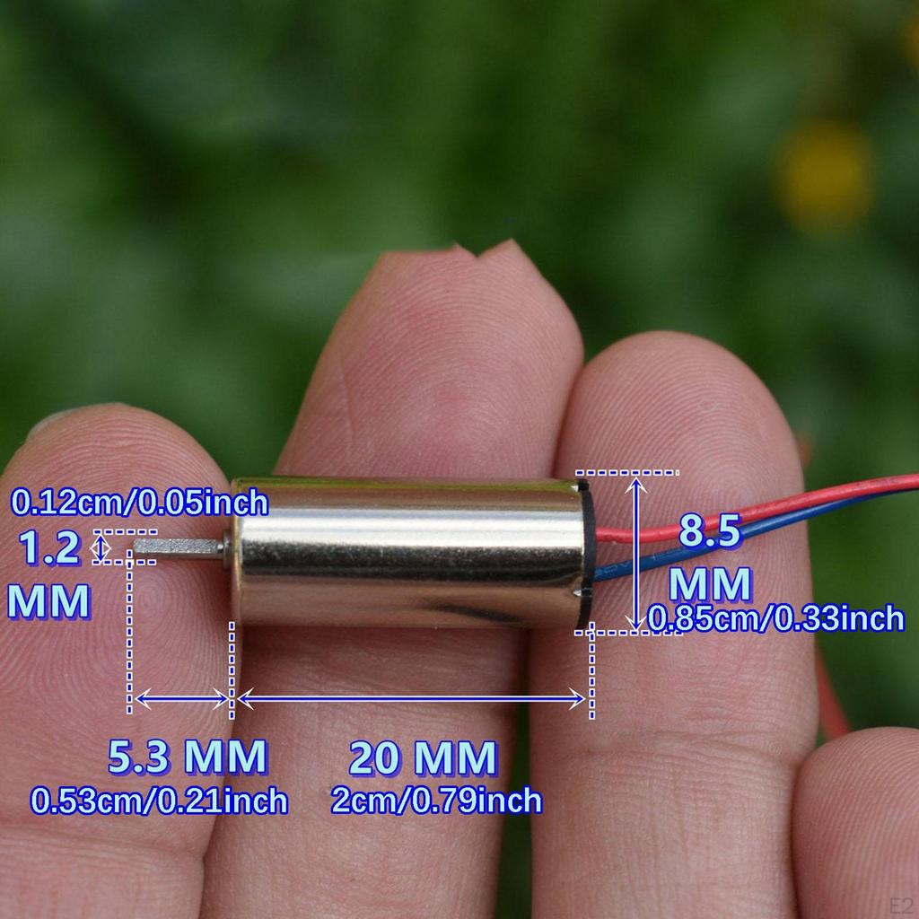 8520 Coreless Micro Motor, Hollow Motor Accessory, Easy Installation 8.5 X 20mm Replacement Part for