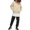 adidas Jachetă cu glugă, culoare uni, cu șnur, pentru femei, îmbrăcăminte exterioară, bej IK9893
