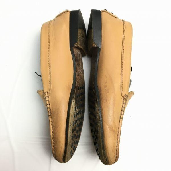 TOD'S Women's Size 36 (22.523.0cm) Moccasin Coin Loafer Slip-On Made In Italy Business Shoes Beige(USED)