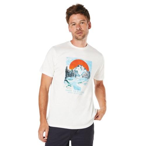 Maine Mens Back To Nature Printed T-Shirt XXL blanc