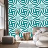 Hippie Turquoise Background Wallpaper for Living Room and Bedroom 50x1000