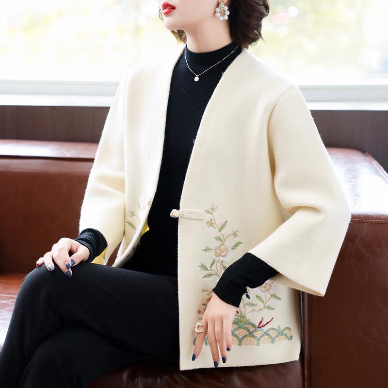 

Элегантная вышитая весенняя куртка в китайском стиле 2XL