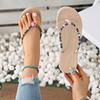 Summer New Women's Fashion Trend, Anti Slip, Wear-resistant, Comfortable Soft Bottom, Ethnic Style Flat Heel Flip Flops