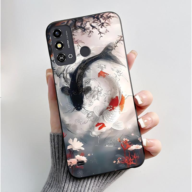 For ZTE Blade A53 Case For ZTE Blade A53 Pro Phone Back Cover Silicone Soft Black TPU Luxury Cute Love Rabbit Funny Bumper Shell