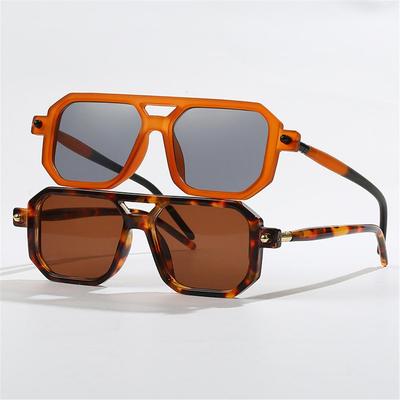 Retro Dubbele Brug Dames Zonnebrillen Mode Luipaard Zonnebrillen met Trendy Straatmode Zonnebrillen Heren Zonnebrillen Uv400 Brillen