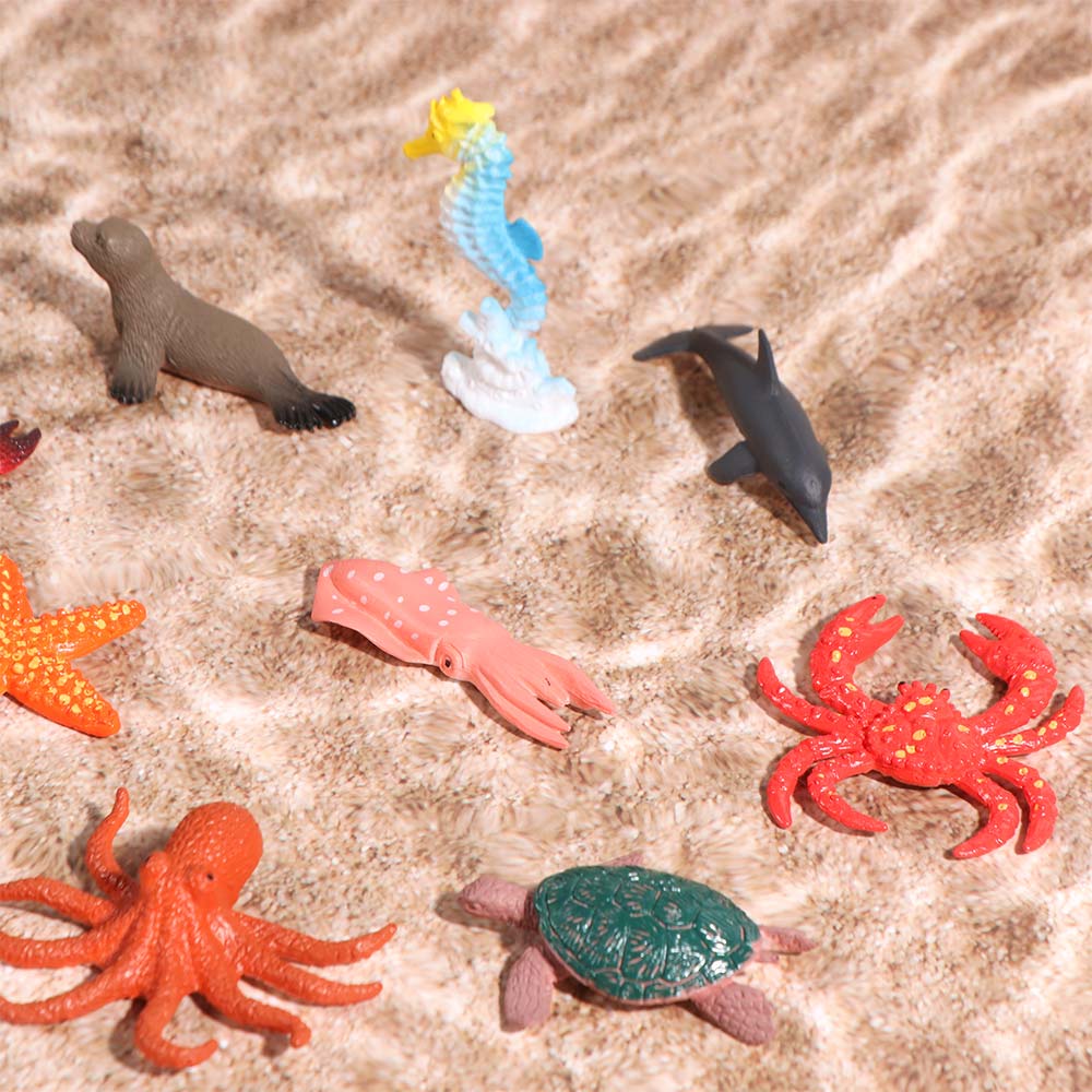 12pcs Plastic Ocean Animals Ornaments Starfish Simulated Fish Tank Decorations Desktop Decorative