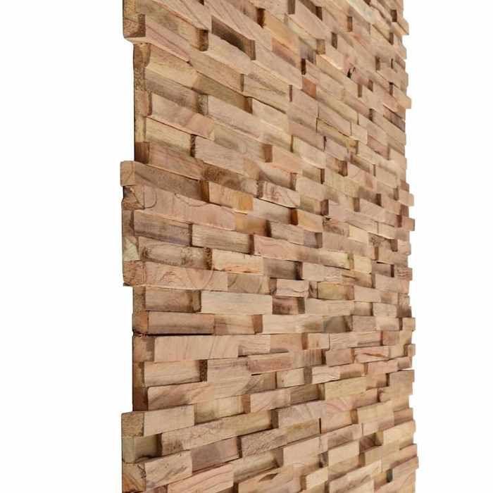 VidaXL 10x Bois de Teck Panneaux de Revêtement Mural 3D Décoration Murale Carreaux de Revêtement Salon Chambre Maison 326178