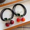Elegantes Kirschdesign Haargummi: Süßer, vielseitiger und langlebiger Haargummi für Mädchen