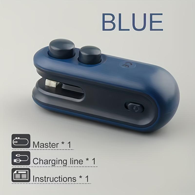 

Portable magnetic USB rechargeable sealing machine, built-in battery, manual press-type plastic sealing machine, USB mini sealing machine синий