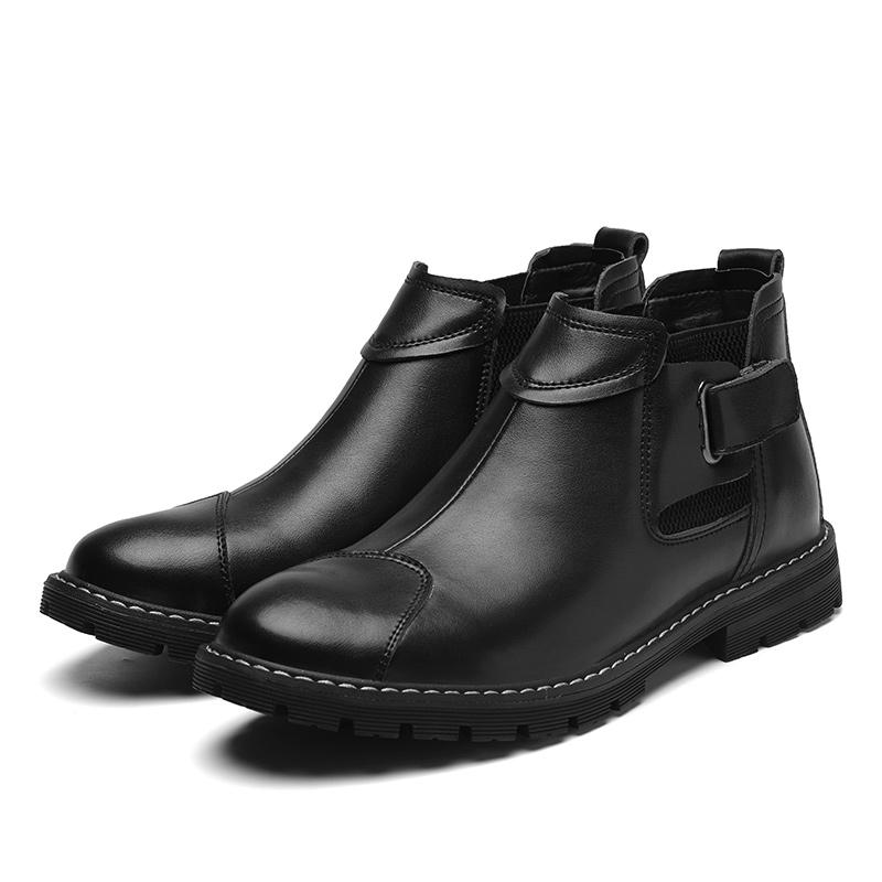 Winter Chelsea Boots Men Leather Shoes Men Ankle Boots Fashion Brand Male Footwear 2024 Classic Platform Shoes Retro Brogue Shoe