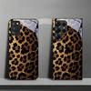 Gold Leopard Print Black Phone Case For Samsung A32 A33 A34 A35 A36 A37 A51 A52 A52s A53 A54 A55 A56 A57 A71 A72 A73 Glass Cover