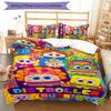 3pcs Distroller Alushhhe Green pattern bedding set duvet cover set includes duvet cover &pillowcases, perfect all season bedroom decoration & gift