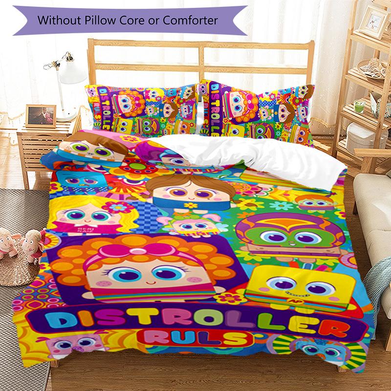 3pcs Distroller Alushhhe Green pattern bedding set duvet cover set includes duvet cover &pillowcases, perfect all season bedroom decoration & gift