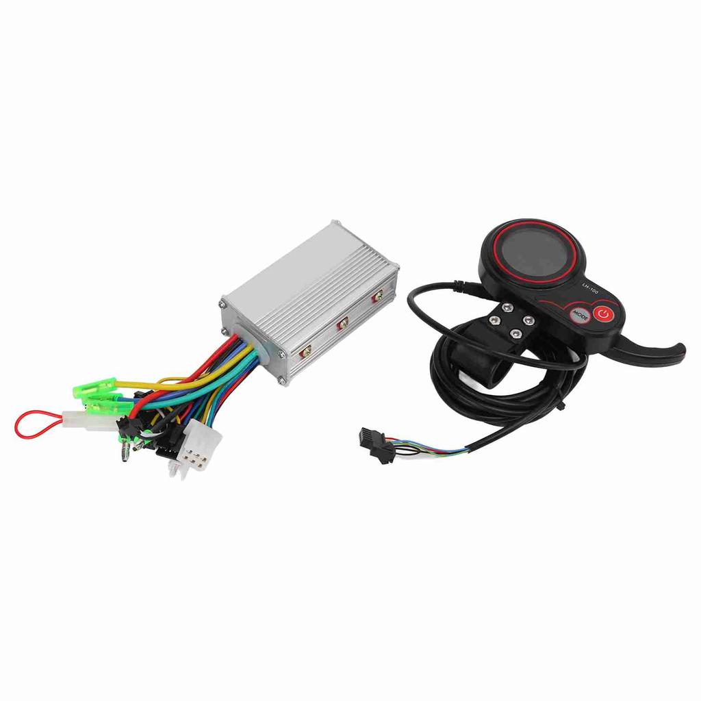 24 36 48V 350W Electric Bike Scooter Motor Controller with LH100 LCD Display Panel Thumb Throttle 2 in 1 Integrated