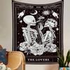 Naykow Skull Tapestries Black and White Skeleton Gothic Grunge Dark Witchy Wall Hanging Decor Tapestry for Bedroom Aesthetic Alt