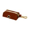 Chocolate Corduroy Dog Collar and Leash Set for Outdoor Use