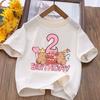 Capybara Child Casual Shirts Cotton Clothes Summer Short Sleeve White T-shirt Tee Anime Top Cute Shirt Cartoon Boy Girl Clothing