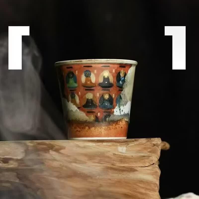 Mogao Yao Jingdezhen Dunhuang Grottoes Hand-Painted Cola Cup