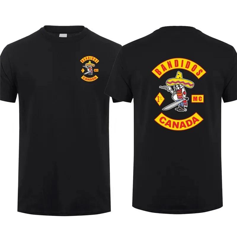 MC Bandidos T-Shirt Niederlande Australien Kanada T-Shirt Herren Kurzarm Baumwolle Kann angepasst werden Länder-T-Shirt Oberteile