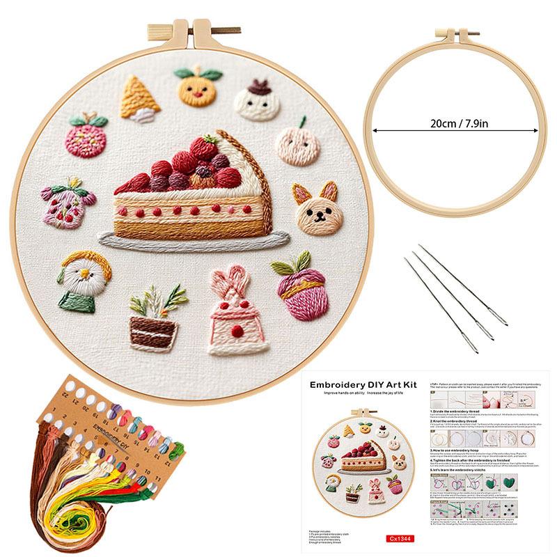 New Embroidery Diy Handmade Material Pack Cake Dessert Embroidery