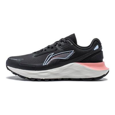 Li Ning Yufeng Stof Comfortabel Schokabsorberend Duurzaam Laag Uitgesneden Hardloopschoenen Dames sneaker Zwart ARST056-2