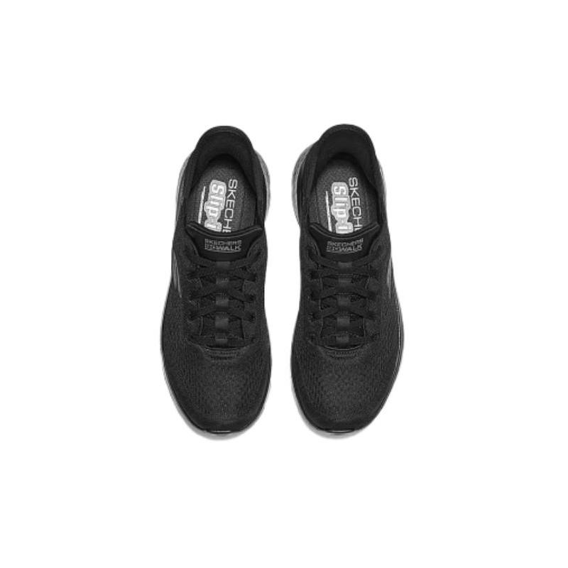 Skechers Go Walk Fle Cushioning Wear-Resistant Breathable Supportive Low-Top Casual Shoes Men's Black