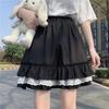 Mini Skirts Women Lace Ruffle Japanese Kawaii