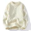 Men's Round Neck Pullover Sweater Autumn/Winter Outdoor Sports and Leisure  Versatile Top  Hip Hop Knit Bottom Shirt
