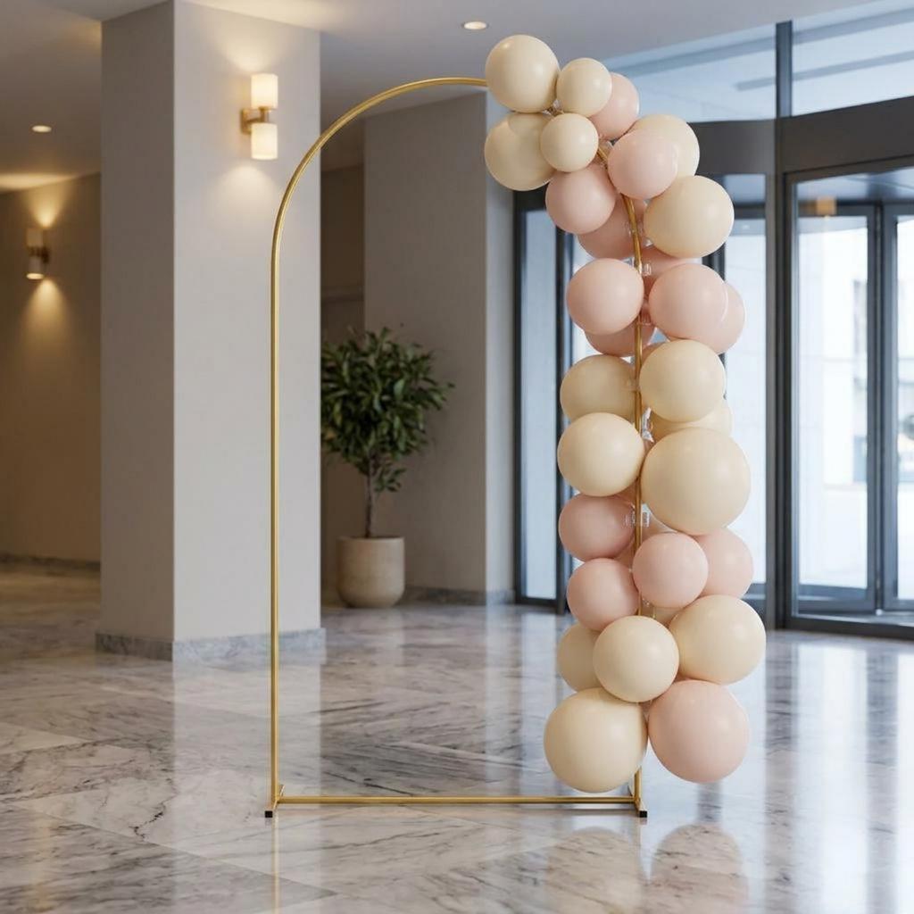 10 Sets Curved Arch Arch Frame Sturdy Metal Backdrop Arch Curved Arch Backdrop Stand Modern Look Event Decor for Ceremony