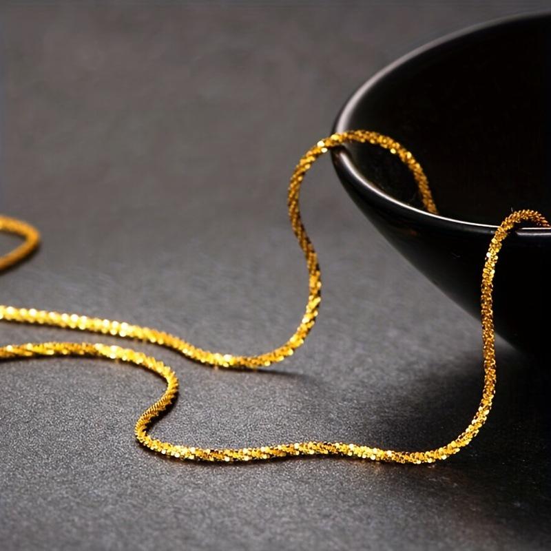 Jiuqin Jewelry Jiskřivý housenka Stříbrný náhrdelník pro ženy - Základní klíční kost řetízek