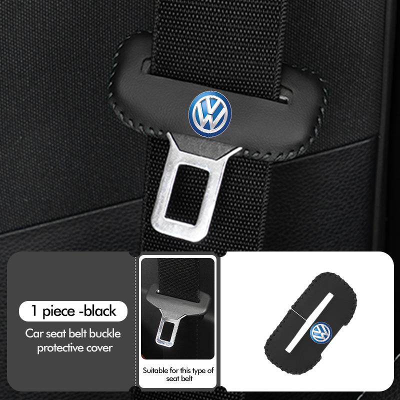 Valve Stems Caps Car Seat Belt Buckle Protector Scratch Resistant Accessories For Volkswagen VW Golf 4 5 6 7 Polo Jetta Sagitar LB0