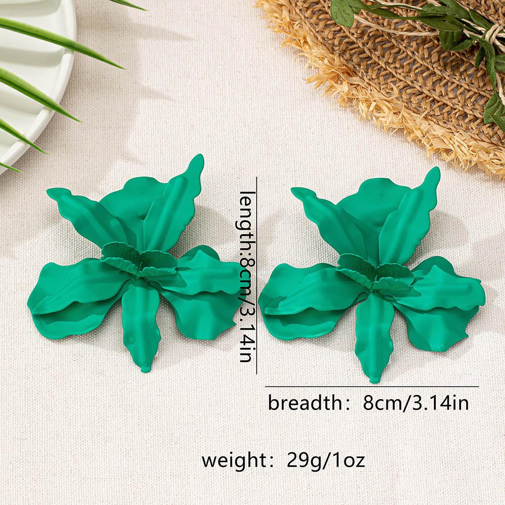 Stud Earrings For Women Enemal Irregular Flower Design Elegant Fashion Temperament Ear Accessories Fashion Jewelry BE561