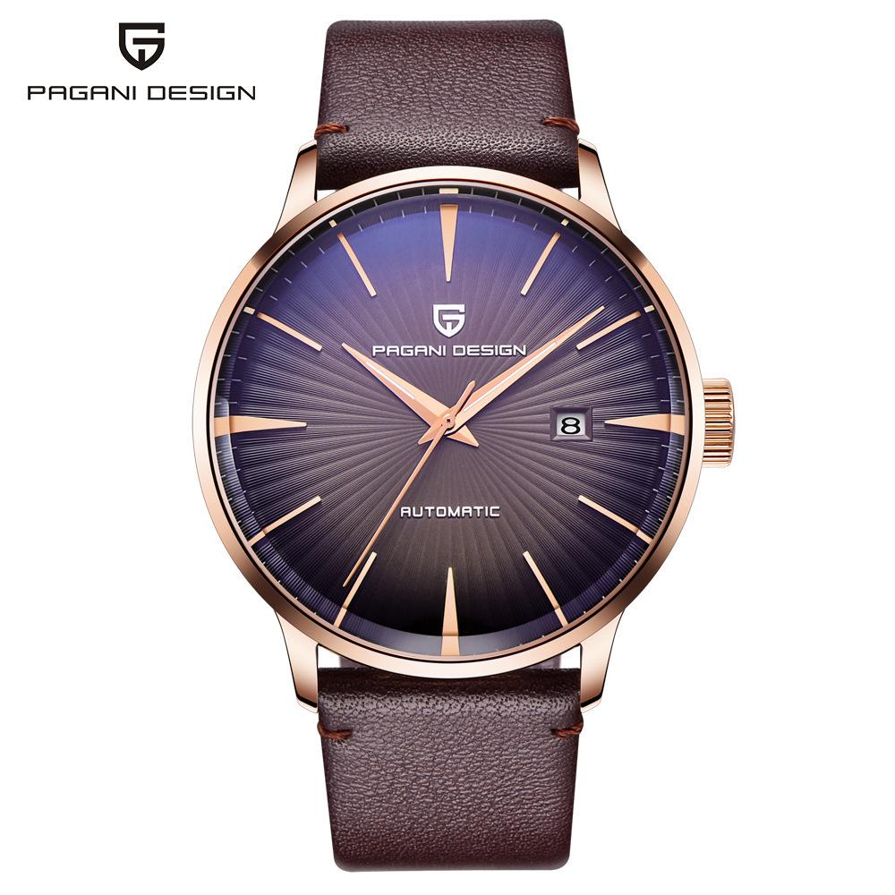 PAGANI New Men's Waterproof Genuine Leather Mechanical Watch 2770 - Trendy Business Style
