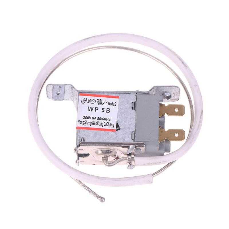 

WP5B 2-контактный термостат для холодильника, охлаждения, AC 250V 6A 50/60Hz, аксессуары для холодильника, металлический шнур 50 см