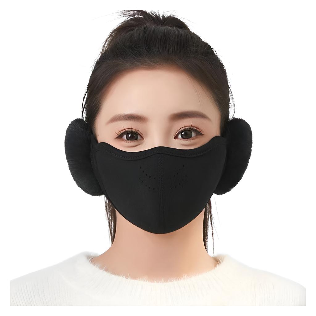 R-Winter Warm Mask for Women, High-Value Style, Fleece Lined, Thickened, Windproof, Cold-Proof, Cycl
