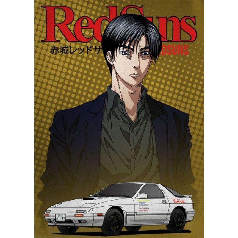 Initial D Poster Anime Initial Drift Car AE86 TAKUMI Neon Wall Art Kawaii Room Decor Quality Canvas Painting Home Decoration