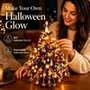 DIY Perlen-Lichterketten-Weihnachtsbaum-Bausatz Bunte Feiertags-Schreibtischdekoration Handgemachtes Bastelgeschenk